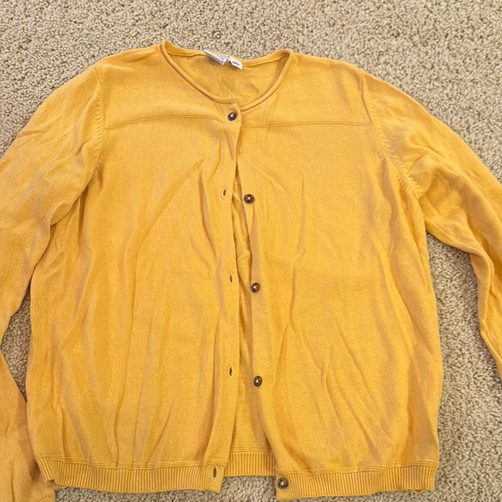 Girls Mustard Yellow Cardigan Petit Bateau